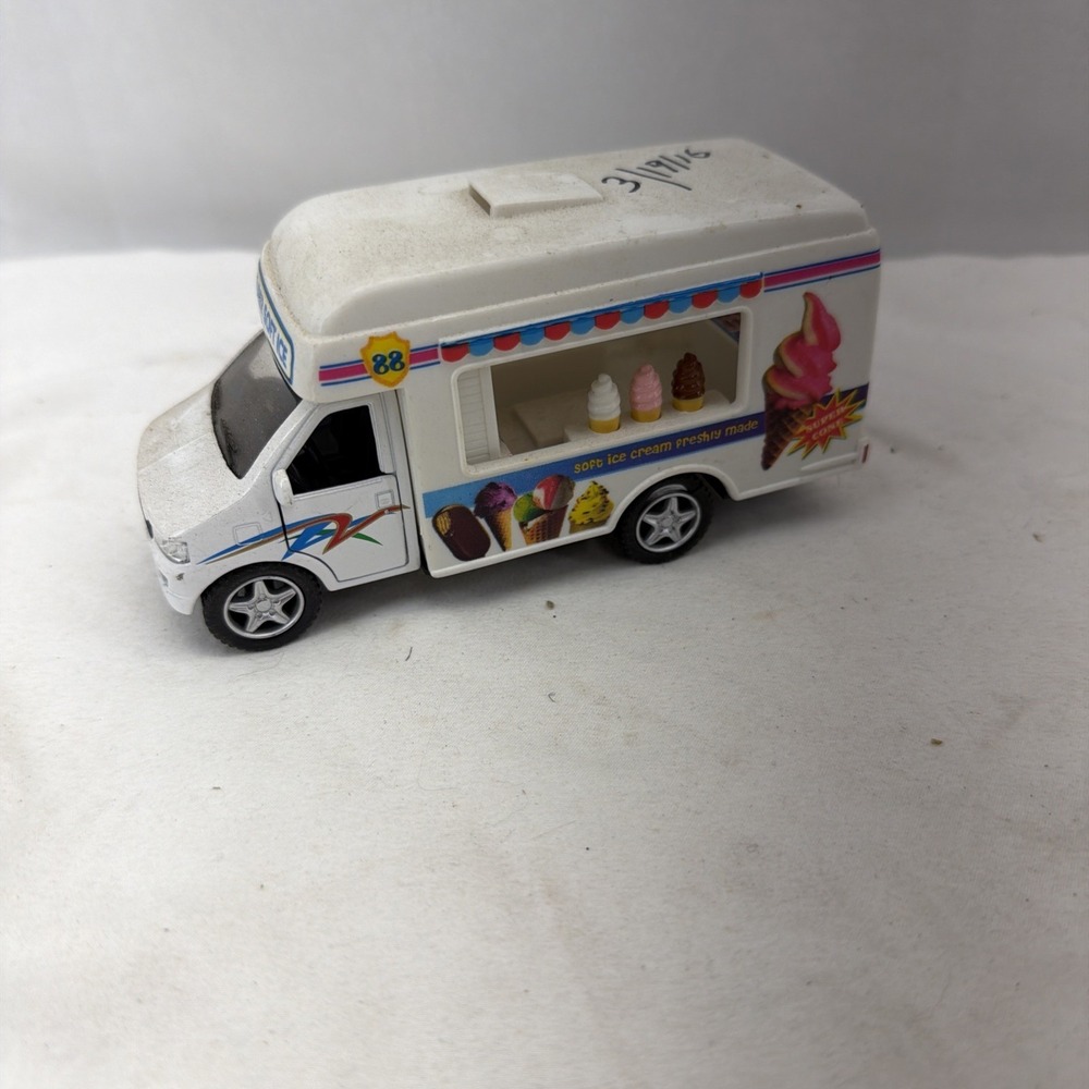 Kinsmart Softy Ice Cream Truck Diecast‎ Motto With Pullback Action 5 Inch